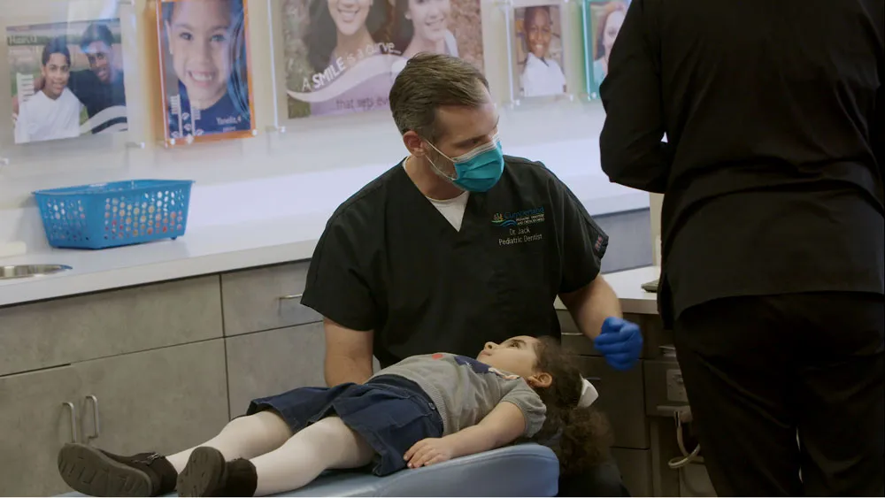 man taking care of child